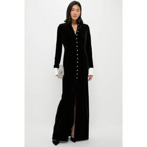 KATIENYC Tuckernuck Black Velvet Loretta Dress size XXL Glam